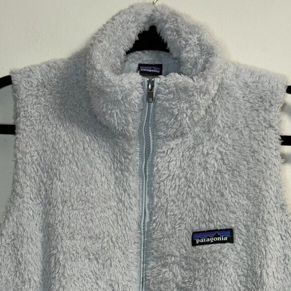 Women's Patagonia Los Gatos Deep Pile Grey Fleece Vest Size Medium - Picture 4 of 6